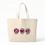 Peace Love Cheer Marron/Grey bags