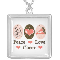 Peace Love Cheer Necklace necklaces