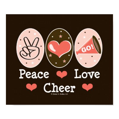 Peace Love Cheer Poster by CheerTeesGifts