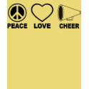 Peace, Love & Cheer t-shirts