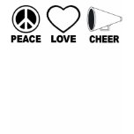 Peace, Love & Cheer t-shirts