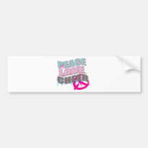 Peace, Love, Cheerleading Gifts Bumper Sticker