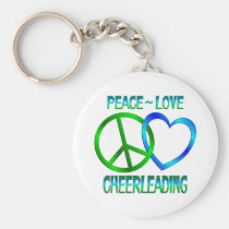 Peace Love CHEERLEADING keychains