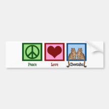 Peace Love Cheetahs Bumper Stickers