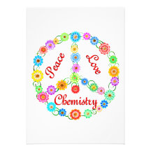 Peace Love Chemistry Personalized Announcements