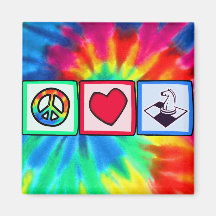Peace, Love, Chess Refrigerator Magnets