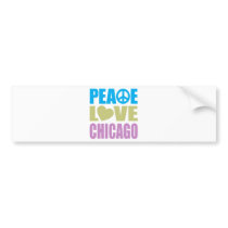 Peace Love Chicago Bumper Stickers