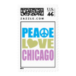 Peace Love Chicago Postage