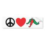 Peace Love Chile Peppers Bumper Sticker