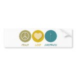 Peace Love Chiropractic Bumper Sticker