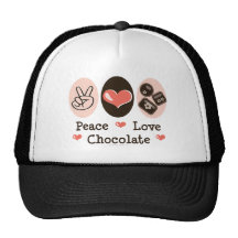 Peace Love Chocolate Hat