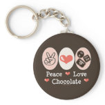 Peace Love Chocolate Key Chain keychains