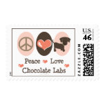 Peace Love Chocolate Labs Stamps