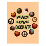 PEACE LOVE CHOCOLATE POST CARDS