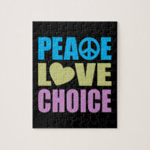 Peace Love Choice Jigsaw Puzzles