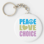 Peace Love Choice Keychain