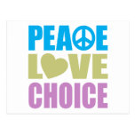 Peace Love Choice Post Cards