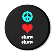 Peace love Chow Chow magnets by zendogboutique Peace love Chow Chow magnets