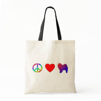 Peace Love Chow Chows Tote Bag