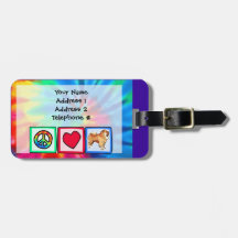 Peace, Love, Chow Chows Luggage Tag