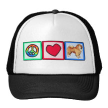 Peace, Love, Chow Chows Mesh Hat