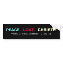 Peace Love CHRISTIE 2012 Bumper Sticker