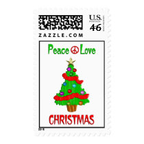 Peace Love Christmas stamps