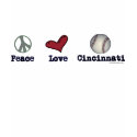 Peace Love Cincinnati Womens T-Shirt