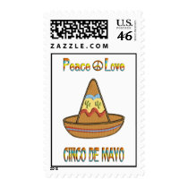 Peace Love Cinco de Mayo stamps