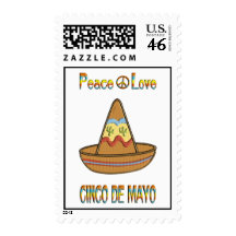 Peace Love Cinco de Mayo Stamp