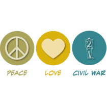 Peace Love Civil War Reenactment photo sculptures
