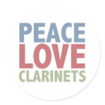 Peace Love Clarinets stickers
