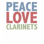 Peace Love Clarinets t-shirts