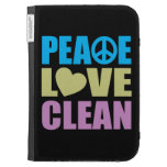 Peace Love Clean Kindle Keyboard Covers
