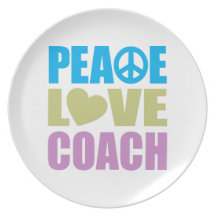 Peace Love Coach Plates