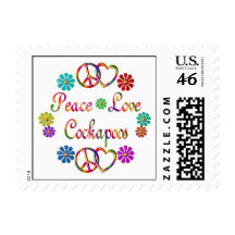 PEACE LOVE COCKAPOOS POSTAGE STAMP