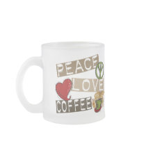 PEACE LOVE COFFEE 2 mugs