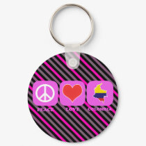 Peace Love Colombia keychains