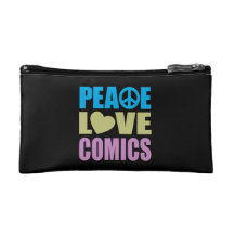 Peace Love Comics Cosmetics Bags