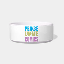 Peace Love Comics Pet Bowl