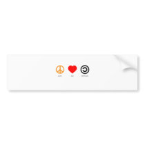 Peace. Love. Community. Bumper Sticker