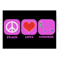 Peace Love Comoros cards by coolcountry Peace Love Comoros cards