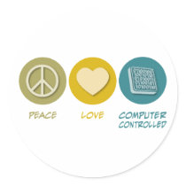 Peace Love Computer Controlled stickers