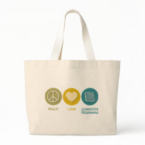 Peace Love Computer Programming bags