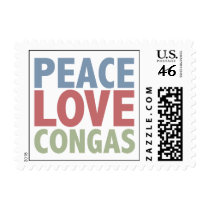 Peace Love Congas Stamp