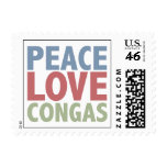 Peace Love Congas postage