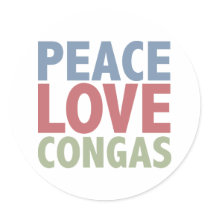 Peace Love Congas stickers