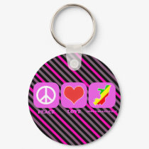 Peace Love Congo Brazzaville keychains