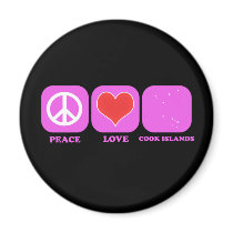 Peace Love Cook Islands magnets by coolcountry Peace Love Cook Islands magnets