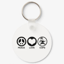 Peace Love Cops keychains